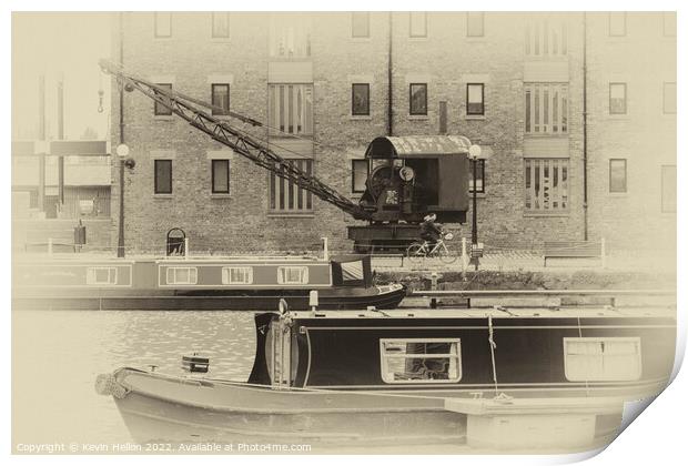 Gloucester Docks - Antique Print Series -6 Print by Kevin Hellon
