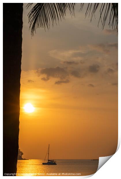 Sunset Kamala Beach, Thailand Print by Kevin Hellon