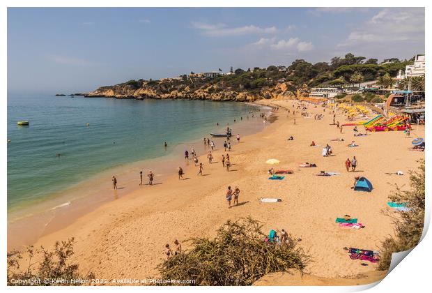 Oura Beach, Albufeira, Algarve, Portugal Print by Kevin Hellon