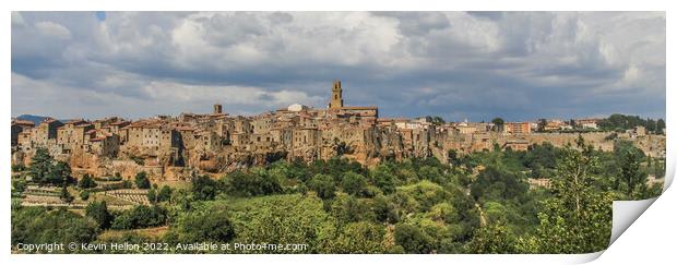 View of Pitigliano, Tuscany, Italy  Print by Kevin Hellon