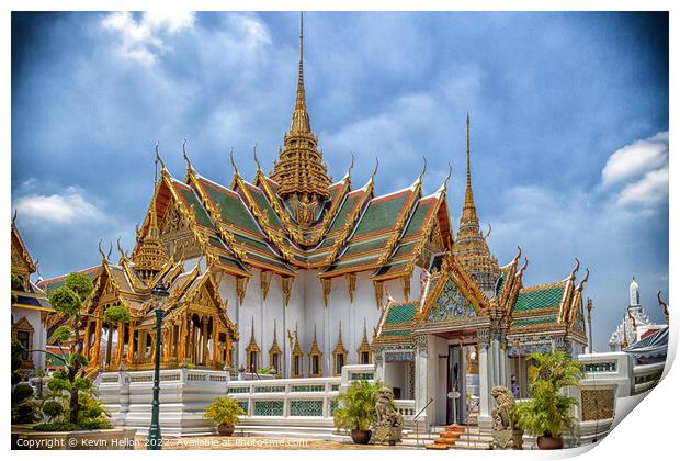 Dusit Maha Prasat Hall, Grand Palace, Bangkok, Thailand Print by Kevin Hellon