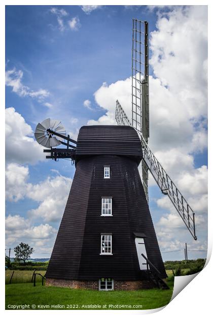 Lacey Green windmill, Print by Kevin Hellon