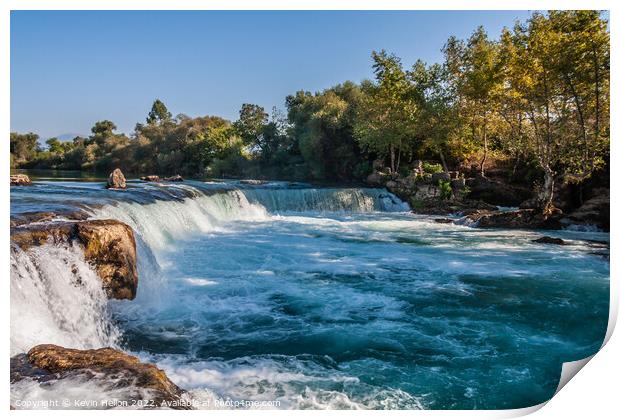 Manavgat waterfall, near Side, Turkey Print by Kevin Hellon