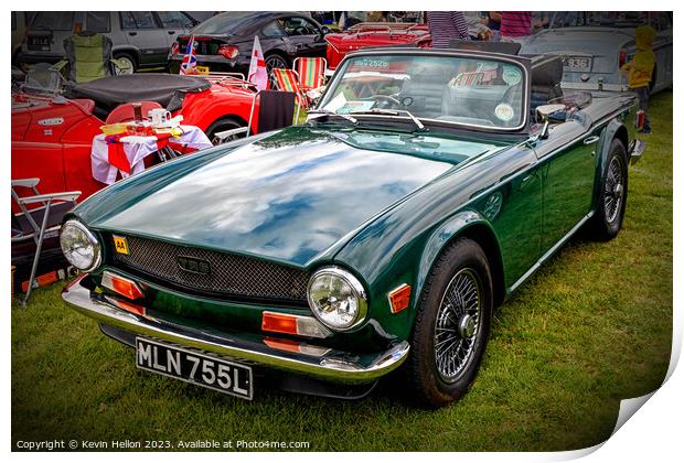 1971 Triumph TR6 in British Racing Green Print by Kevin Hellon