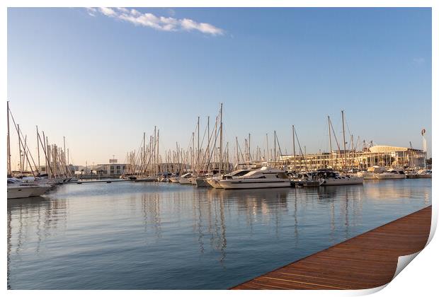 Alicante marina, Spain Print by Kevin Hellon