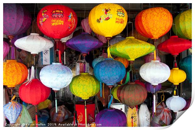 Lanterns, Hoi An, Vietnam  Print by Kevin Hellon