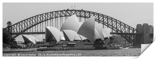 View of the Opera House in Sydney Harbor. Print by Kevin Hellon