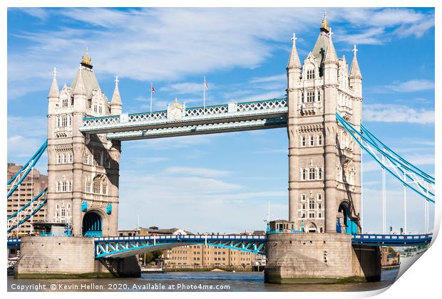 Tower Bridge over the River Thames,  Print by Kevin Hellon