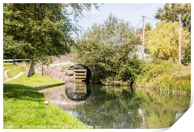 Bridge over  the Grand Union canal  Print by Kevin Hellon