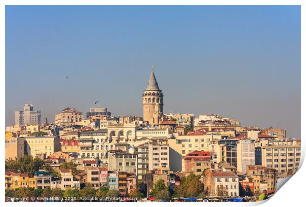 View over Beyoğlu, Istanbul Print by Kevin Hellon