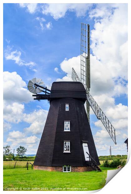 Lacey Green windmill Print by Kevin Hellon