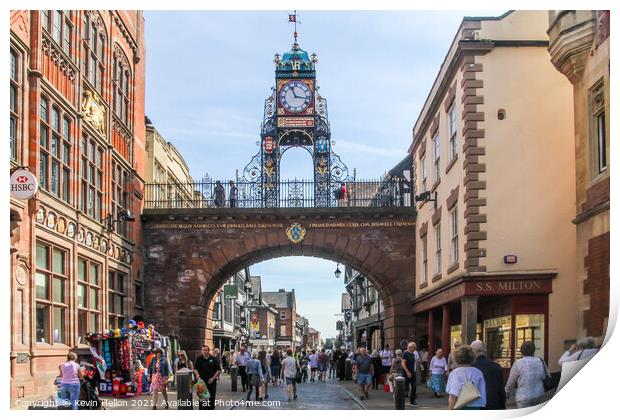 Eastgate clock Print by Kevin Hellon