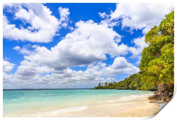 Easo beach, Lifou, New Caledonia, South Pacific Print by Kevin Hellon