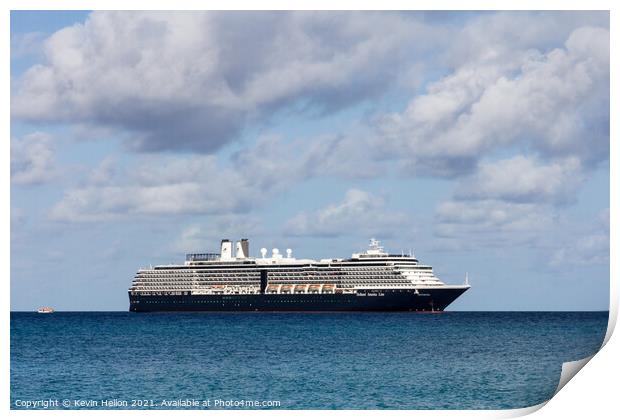  cruise ship Oosterdam Print by Kevin Hellon