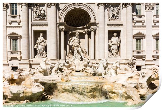 The Fountain of Trevi Print by Kevin Hellon