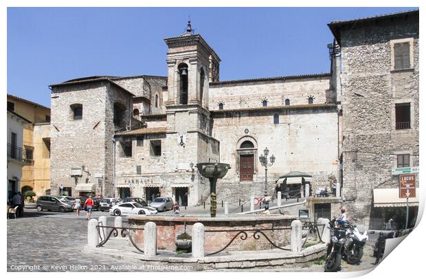 San Giovenale cathedral  Print by Kevin Hellon