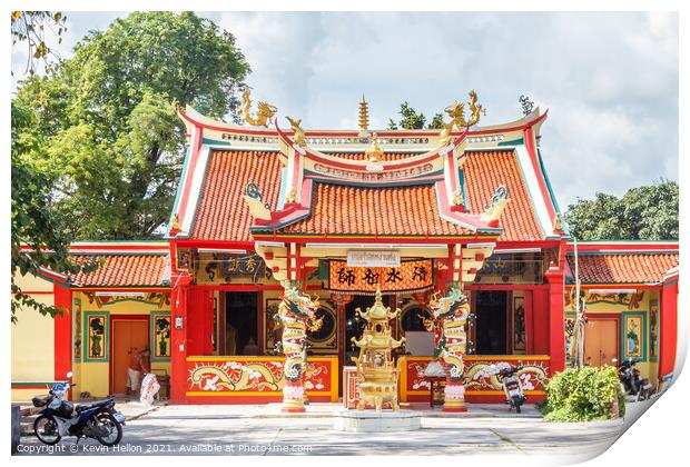 Chinese buddhist temple Print by Kevin Hellon