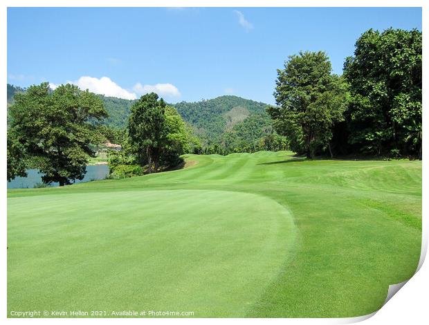 Green and fairway Print by Kevin Hellon