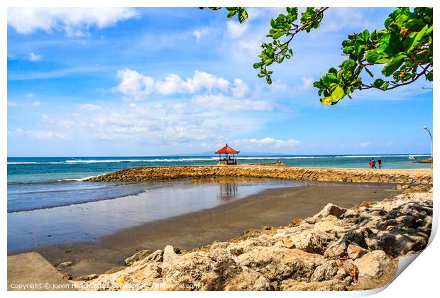 Sanur beach, Bali, Indonesia Print by Kevin Hellon