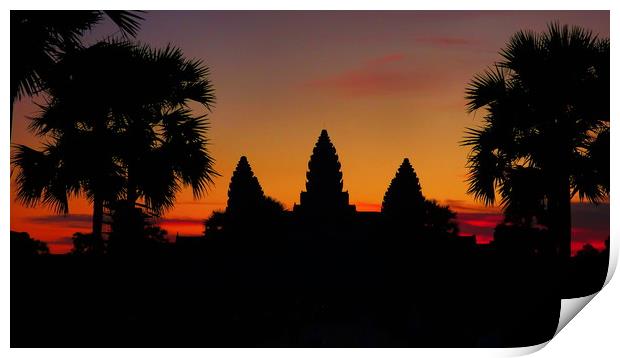 Ankor Wat, Cambobia, Sunrise,  Print by Lee Clark