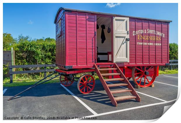 1900 Clayton & Shuttleworth Living Wagon Print by Colin Smedley