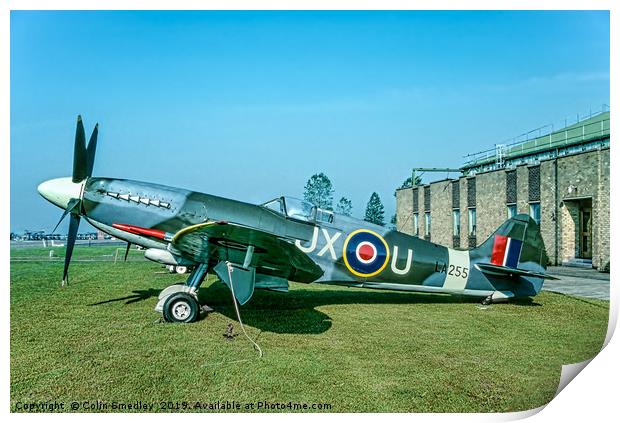 Supermarine Spitfire F.21 LA255 JX-U Print by Colin Smedley