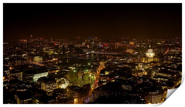 London at night Print by Mike Lanning