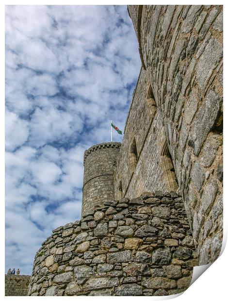 Harlech Castle Gatehouse Print by Mike Lanning