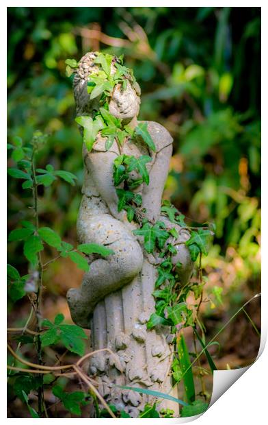 Garden Statue Print by Mike Lanning