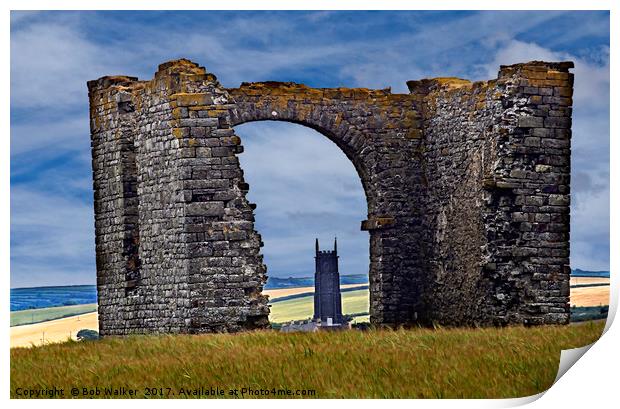 Ruins of an Engine House Print by Bob Walker