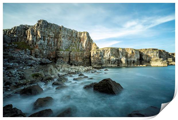 St Govan's Head Print by Mal Spain