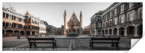 Panorama Binnenhof the Hague Print by Steven Dijkshoorn