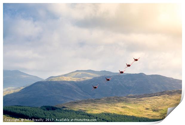 Low level Reds Print by John Breuilly