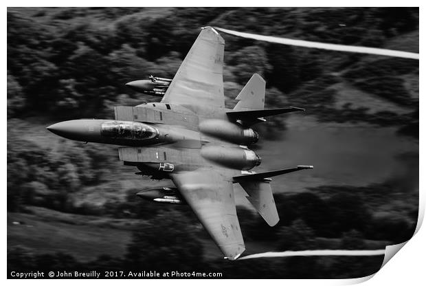 F-15E Strike Eagle '500 feet, 500 knots' Print by John Breuilly