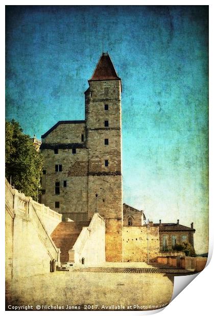 Tour d’Armagnac (Tower) in Auch, France  Print by Nicholas Jones