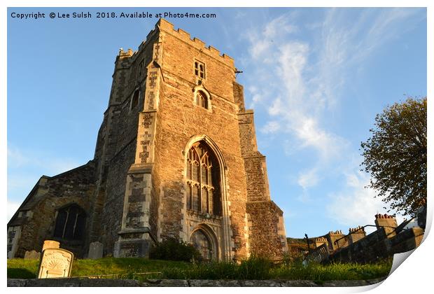 All Saints church Hastings Print by Lee Sulsh