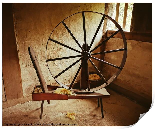 Spinning Wheel Print by Lee Sulsh