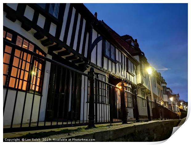 Hastings Old Town at dusk Print by Lee Sulsh
