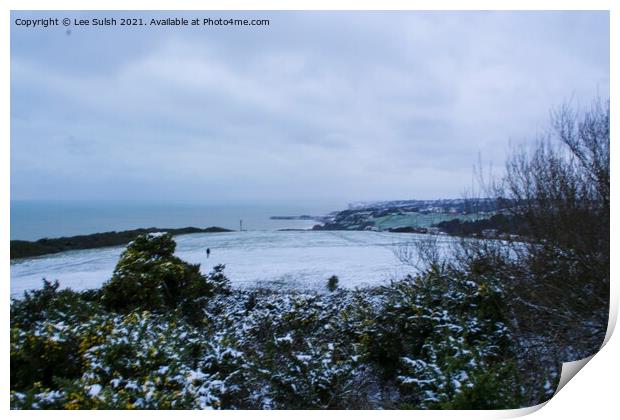 Hastings East Hill in the Snow  Print by Lee Sulsh