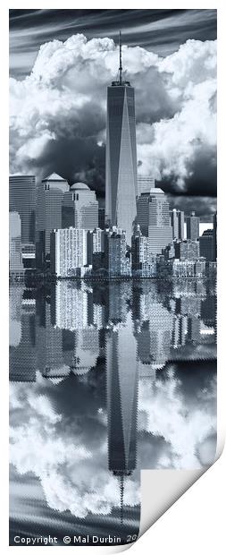 Reflections of Manhattan Print by Mal Durbin