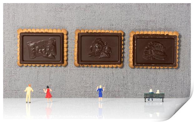 museum of chocolate cookies Print by Chris Willemsen