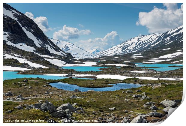 gamle strynefjellsvegen in norway Print by Chris Willemsen