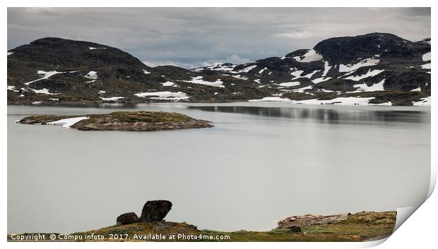 cross on a mountain Print by Chris Willemsen