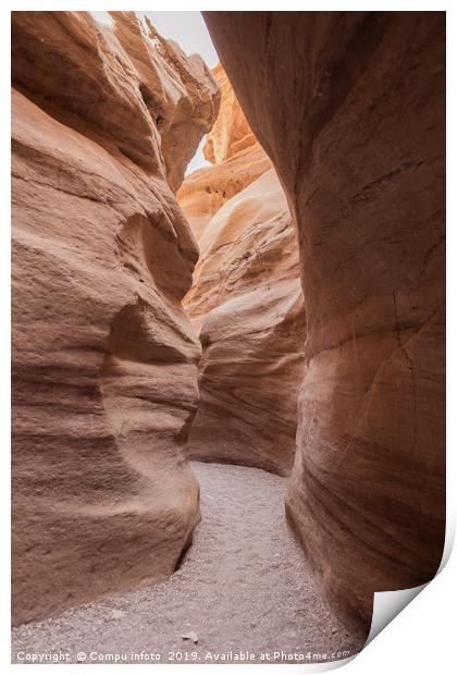 beautiful caves and canyons in the red canyon is e Print by Chris Willemsen