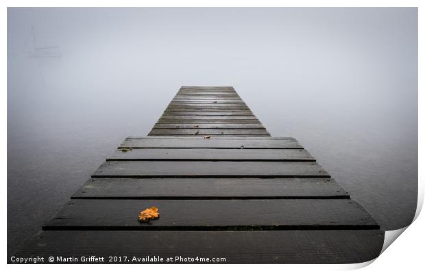 Autumn Mist on Coniston Print by Martin Griffett