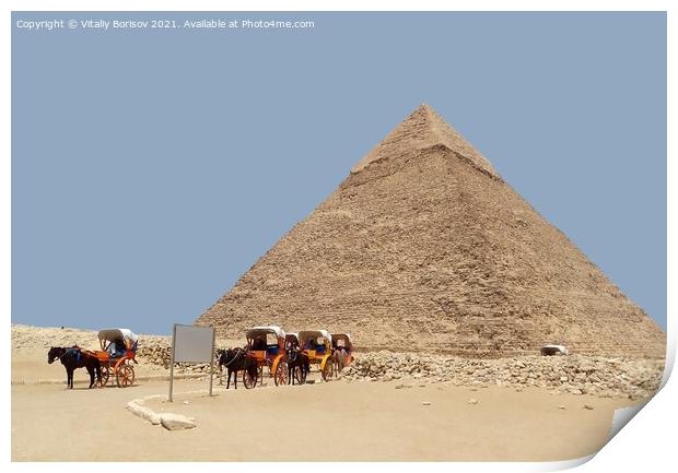 Pyramid of Khafre (Egypt) Print by Vitaliy Borisov