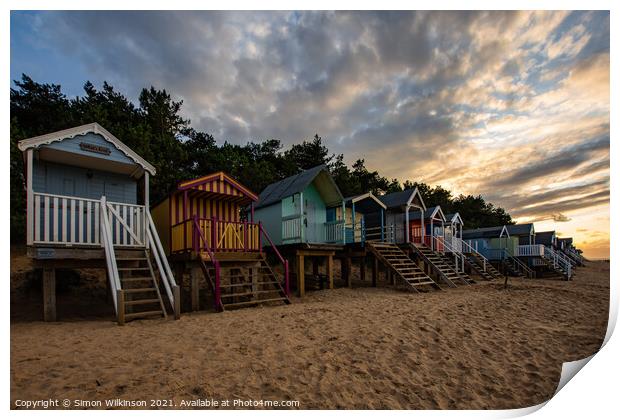 Evening on the Beach Print by Simon Wilkinson