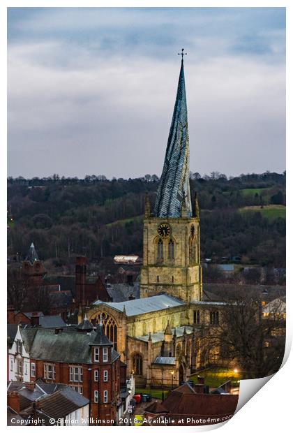 Evening Spire Print by Simon Wilkinson