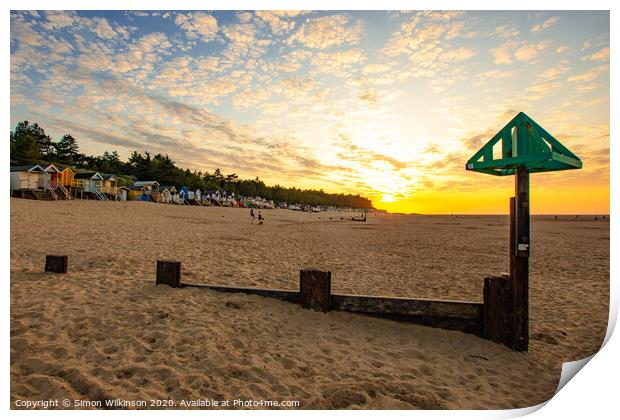 Wells Beach Print by Simon Wilkinson