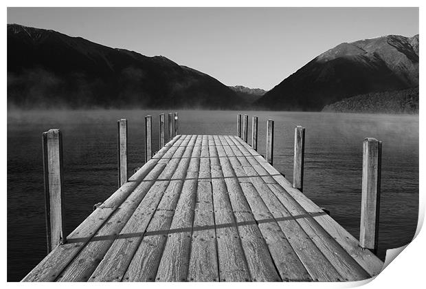Morning By The Lake Print by Neil Gavin